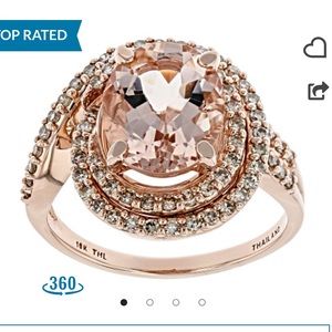 Morganite Ring 10kt Rose Gold